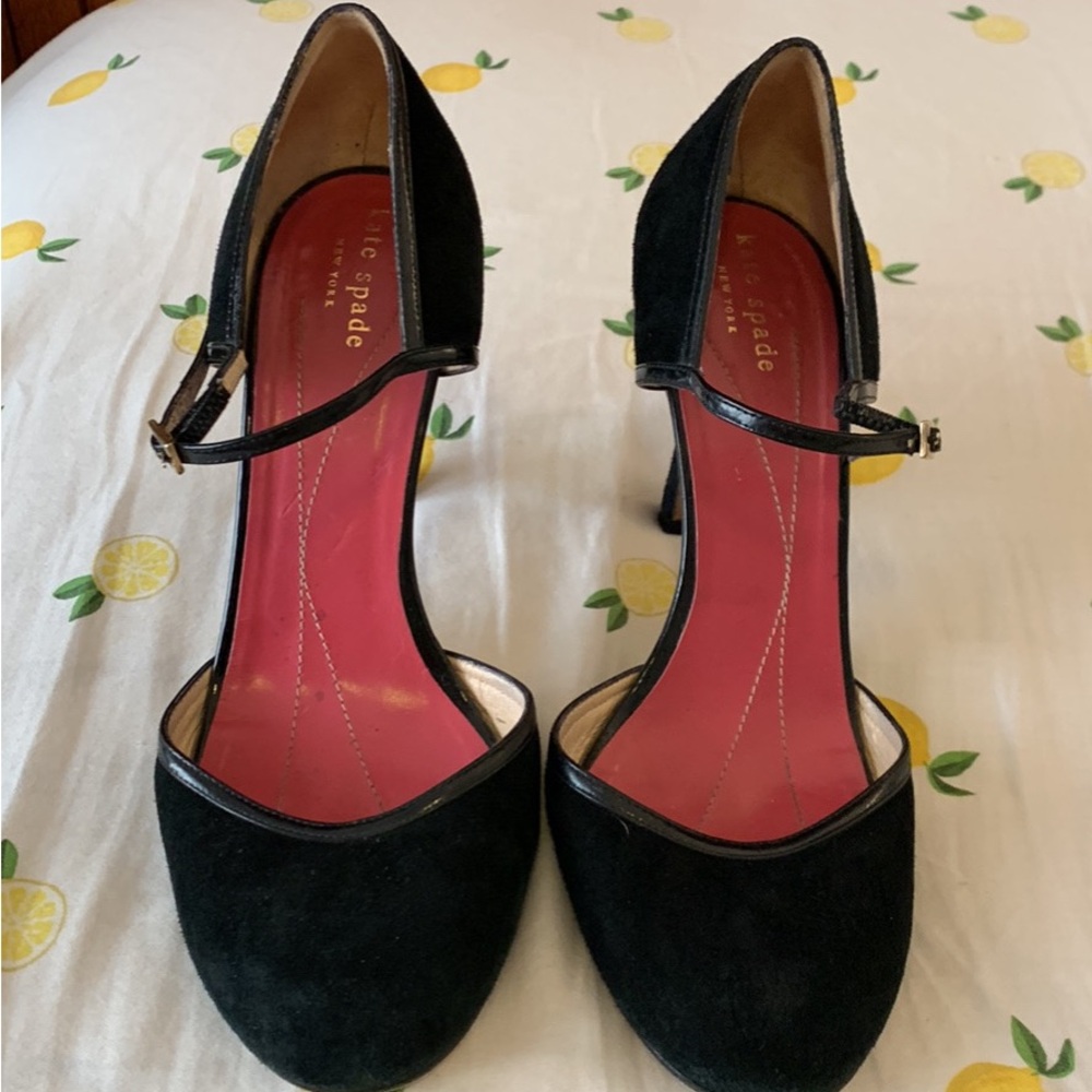 Kate Spade Black Heels with Pink Insole